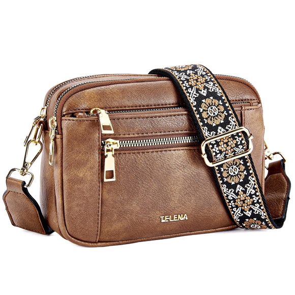 Crossbody Purse Small Crossbody Bags Trendy Vegan Leather With ^_^ - Picture 1 of 7